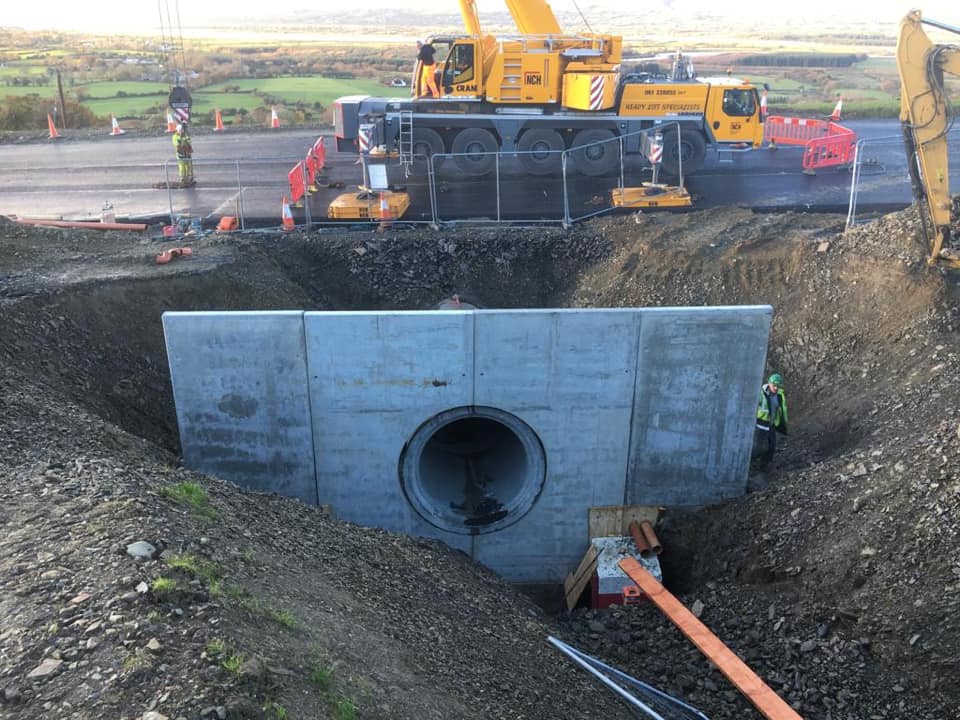 Bespoke 1200mm precast pipe headwall - Croom Concrete